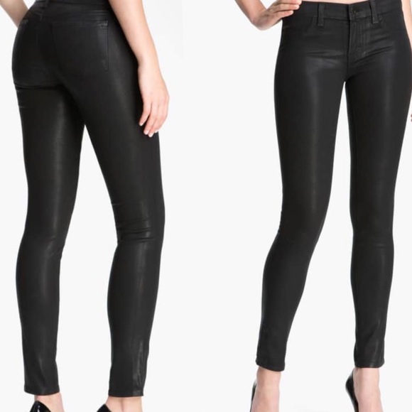 J Brand Denim - J Brand Coated Skinny Jeans Women's Size 28 Black